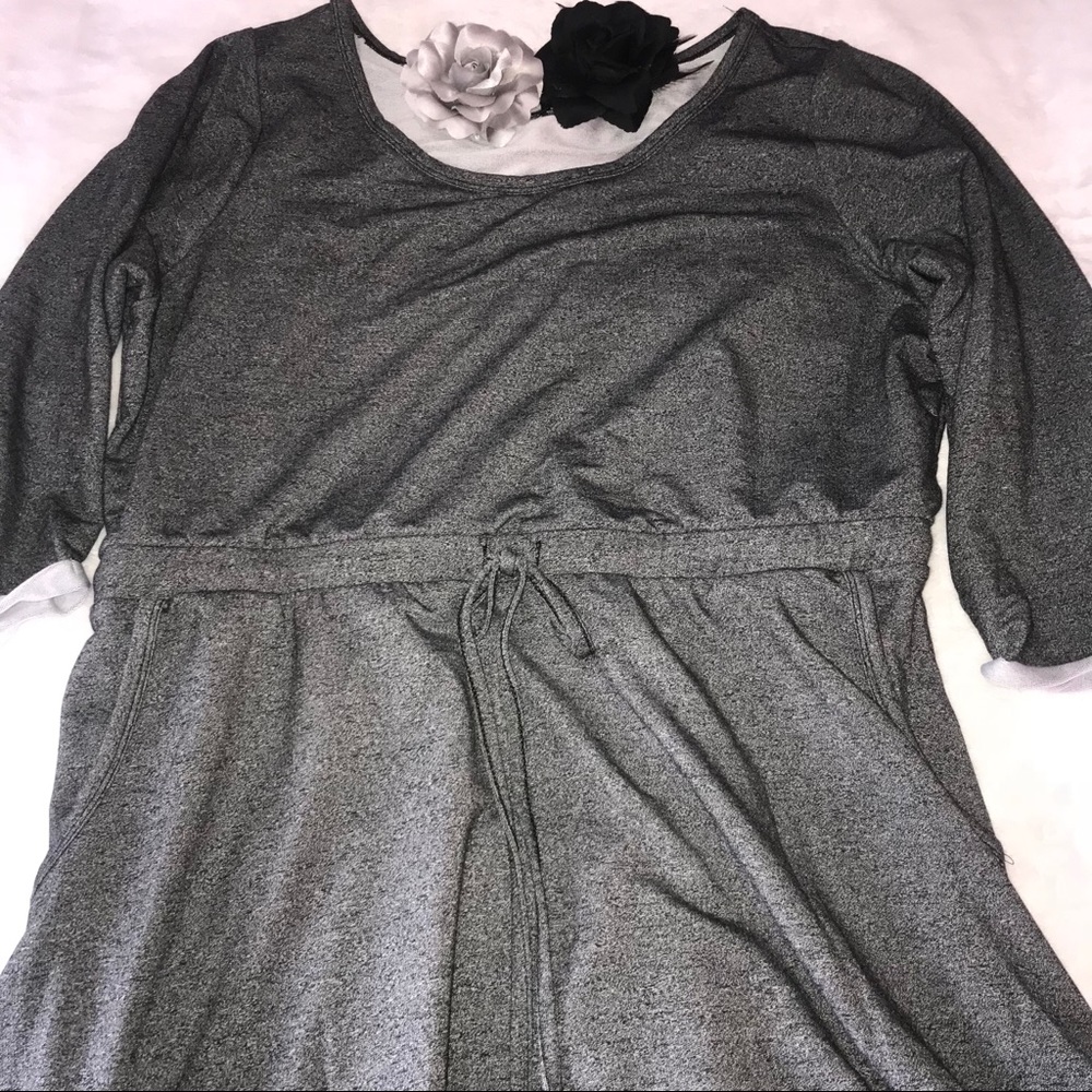 Gray knit dress
